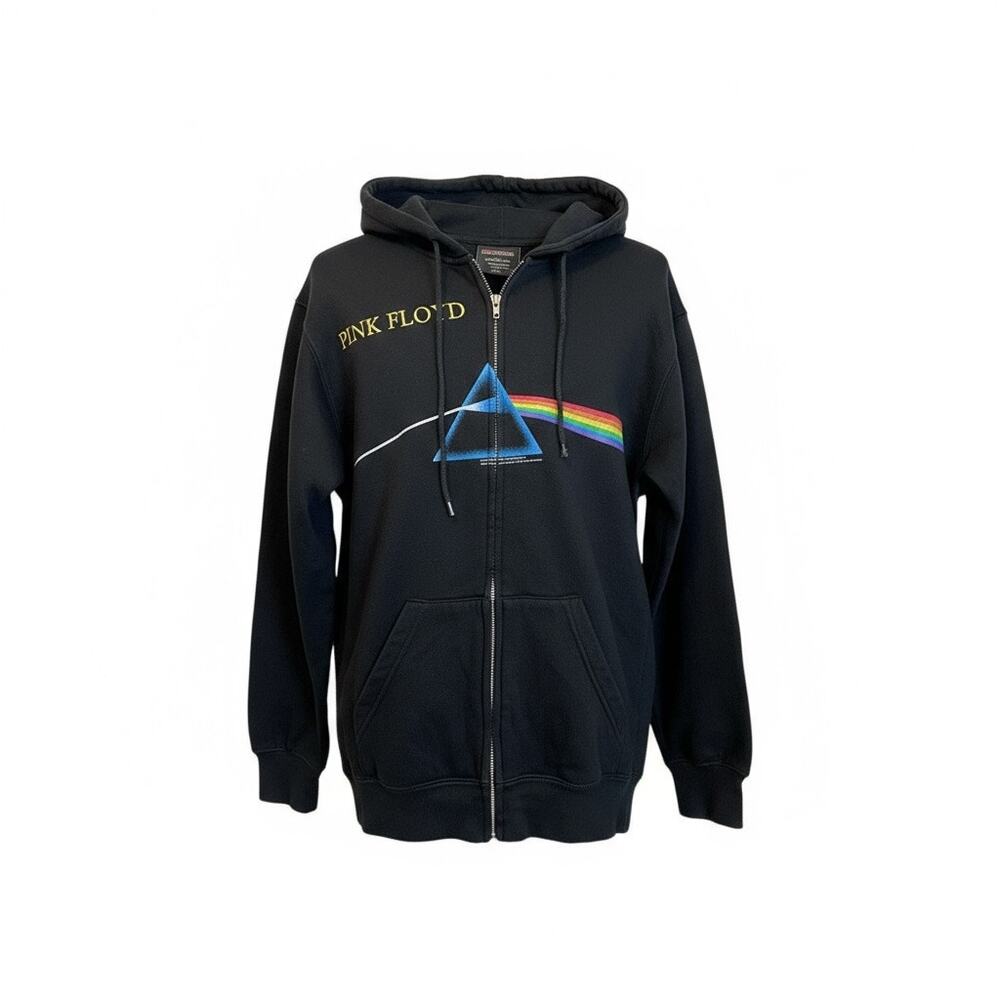 Pink Floyd Dark Side Band Concert Sweatshirt Hoodie Music Tour Full Zip Small